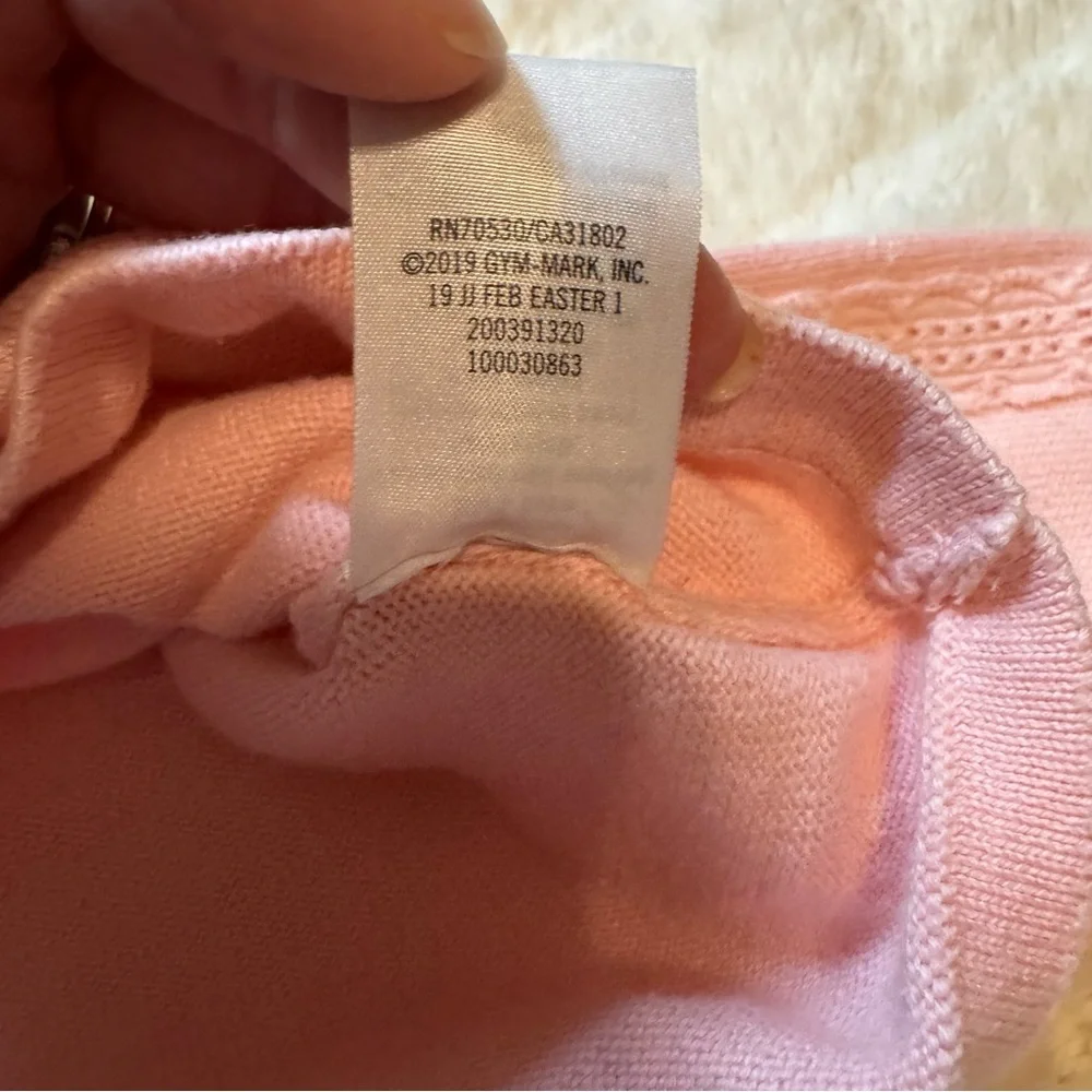 Janie and Jack Pink Knit Cropped Cardigan